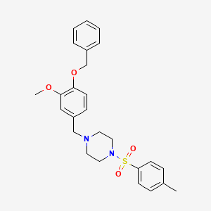 1-[4-(benzyloxy)-3-methoxybenzyl]-4-[(4-methylphenyl)sulfonyl]piperazine