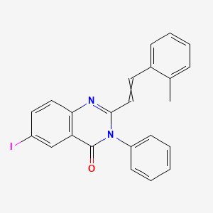 molecular formula C23H17IN2O B3939280 6-iodo-2-[2-(2-methylphenyl)vinyl]-3-phenyl-4(3H)-quinazolinone 