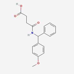 molecular formula C18H19NO4 B3939289 4-{[(4-methoxyphenyl)(phenyl)methyl]amino}-4-oxobutanoic acid 