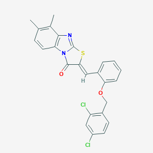 (2Z)-2-{2-[(2,4-dichlorobenzyl)oxy]benzylidene}-7,8-dimethyl[1,3]thiazolo[3,2-a]benzimidazol-3(2H)-one