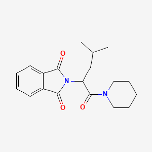 molecular formula C19H24N2O3 B3939294 2-[3-methyl-1-(1-piperidinylcarbonyl)butyl]-1H-isoindole-1,3(2H)-dione 