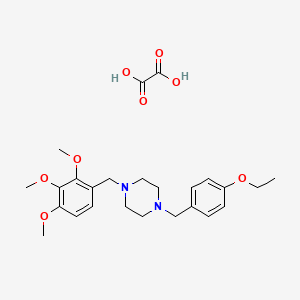 molecular formula C25H34N2O8 B3939308 1-(4-ethoxybenzyl)-4-(2,3,4-trimethoxybenzyl)piperazine oxalate 