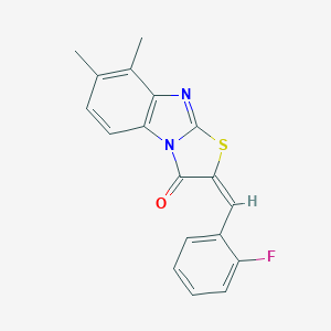 (2E)-2-(2-Fluorobenzylidene)-7,8-dimethyl[1,3]thiazolo[3,2-a]benzimidazol-3(2H)-one