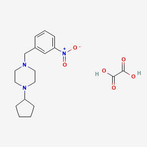 molecular formula C18H25N3O6 B3939330 1-cyclopentyl-4-(3-nitrobenzyl)piperazine oxalate 
