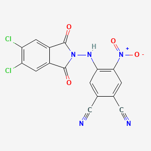 molecular formula C16H5Cl2N5O4 B3939346 4-[(5,6-dichloro-1,3-dioxo-1,3-dihydro-2H-isoindol-2-yl)amino]-5-nitrophthalonitrile 