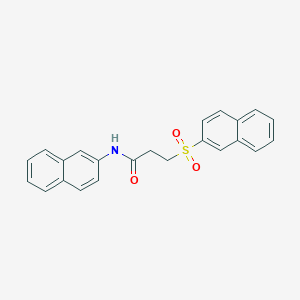 molecular formula C23H19NO3S B3939355 N-2-naphthyl-3-(2-naphthylsulfonyl)propanamide 