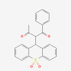 molecular formula C23H18O4S B3939375 2-(10,10-dioxido-9H-thioxanthen-9-yl)-1-phenyl-1,3-butanedione 