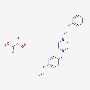 molecular formula C24H32N2O5 B3939381 1-(4-ethoxybenzyl)-4-(3-phenylpropyl)piperazine oxalate 