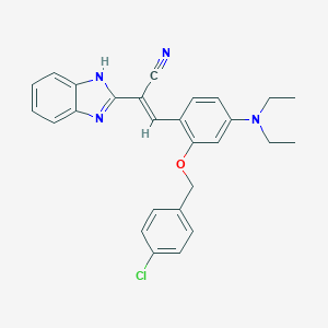 (2E)-2-(1H-benzimidazol-2-yl)-3-{2-[(4-chlorobenzyl)oxy]-4-(diethylamino)phenyl}prop-2-enenitrile