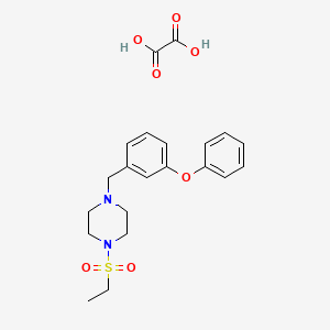 molecular formula C21H26N2O7S B3939409 1-(ethylsulfonyl)-4-(3-phenoxybenzyl)piperazine oxalate 