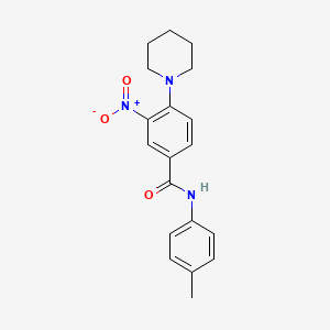 N-(4-methylphenyl)-3-nitro-4-(1-piperidinyl)benzamide