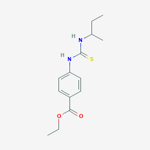 molecular formula C14H20N2O2S B3939421 ethyl 4-{[(sec-butylamino)carbonothioyl]amino}benzoate 