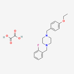 molecular formula C22H27FN2O5 B3939424 1-(4-ethoxybenzyl)-4-(2-fluorobenzyl)piperazine oxalate 