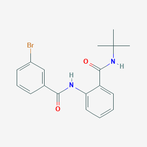 molecular formula C18H19BrN2O2 B3939427 2-[(3-bromobenzoyl)amino]-N-(tert-butyl)benzamide 