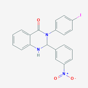 3-(4-iodophenyl)-2-(3-nitrophenyl)-2,3-dihydro-4(1H)-quinazolinone
