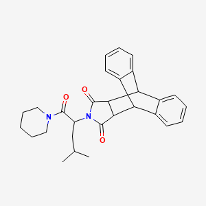 molecular formula C29H32N2O3 B3939458 17-[3-methyl-1-(1-piperidinylcarbonyl)butyl]-17-azapentacyclo[6.6.5.0~2,7~.0~9,14~.0~15,19~]nonadeca-2,4,6,9,11,13-hexaene-16,18-dione 