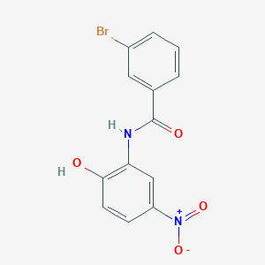 molecular formula C13H9BrN2O4 B3939486 3-bromo-N-(2-hydroxy-5-nitrophenyl)benzamide 