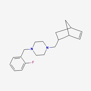 molecular formula C19H25FN2 B3939494 1-(bicyclo[2.2.1]hept-5-en-2-ylmethyl)-4-(2-fluorobenzyl)piperazine 
