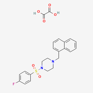 molecular formula C23H23FN2O6S B3939496 1-[(4-fluorophenyl)sulfonyl]-4-(1-naphthylmethyl)piperazine oxalate 