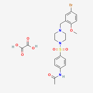 molecular formula C22H26BrN3O8S B3939541 N-(4-{[4-(5-bromo-2-methoxybenzyl)-1-piperazinyl]sulfonyl}phenyl)acetamide oxalate 