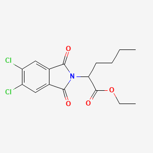 molecular formula C16H17Cl2NO4 B3939559 ethyl 2-(5,6-dichloro-1,3-dioxo-1,3-dihydro-2H-isoindol-2-yl)hexanoate 