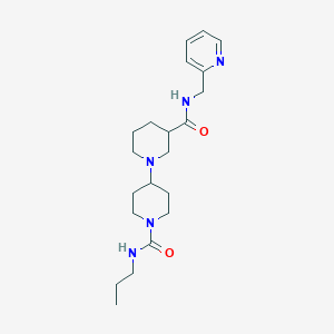 molecular formula C21H33N5O2 B3939567 N~1~'-propyl-N~3~-(2-pyridinylmethyl)-1,4'-bipiperidine-1',3-dicarboxamide 