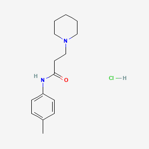 molecular formula C15H23ClN2O B3939570 N-(4-methylphenyl)-3-(1-piperidinyl)propanamide hydrochloride 