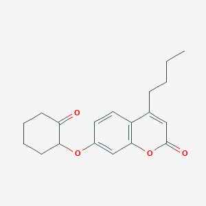 molecular formula C19H22O4 B3939584 4-butyl-7-[(2-oxocyclohexyl)oxy]-2H-chromen-2-one 