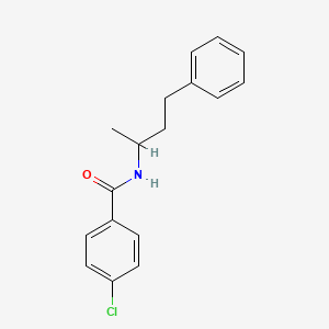 molecular formula C17H18ClNO B3939591 4-chloro-N-(1-methyl-3-phenylpropyl)benzamide 