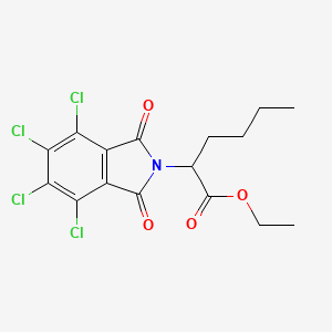 molecular formula C16H15Cl4NO4 B3939599 ethyl 2-(4,5,6,7-tetrachloro-1,3-dioxo-1,3-dihydro-2H-isoindol-2-yl)hexanoate 