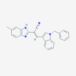 3-(1-benzyl-1H-indol-3-yl)-2-(5-methyl-1H-benzimidazol-2-yl)acrylonitrile