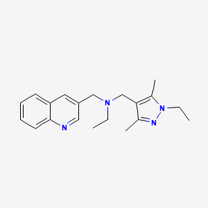 N-[(1-ethyl-3,5-dimethyl-1H-pyrazol-4-yl)methyl]-N-(quinolin-3-ylmethyl)ethanamine