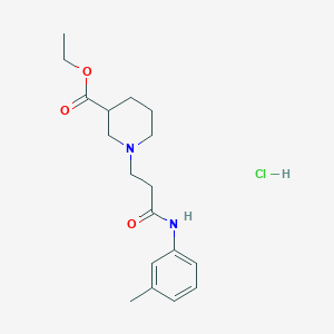 ethyl 1-{3-[(3-methylphenyl)amino]-3-oxopropyl}-3-piperidinecarboxylate hydrochloride