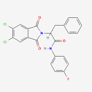 2-(5,6-dichloro-1,3-dioxo-1,3-dihydro-2H-isoindol-2-yl)-N-(4-fluorophenyl)-3-phenylpropanamide