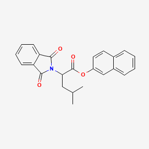 molecular formula C24H21NO4 B3939634 2-naphthyl 2-(1,3-dioxo-1,3-dihydro-2H-isoindol-2-yl)-4-methylpentanoate 