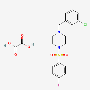 molecular formula C19H20ClFN2O6S B3939640 1-(3-chlorobenzyl)-4-[(4-fluorophenyl)sulfonyl]piperazine oxalate 