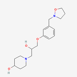 molecular formula C18H28N2O4 B3939652 1-{2-hydroxy-3-[3-(2-isoxazolidinylmethyl)phenoxy]propyl}-4-piperidinol 