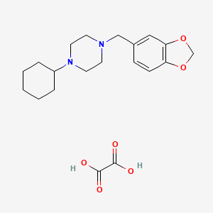molecular formula C20H28N2O6 B3939671 1-(1,3-benzodioxol-5-ylmethyl)-4-cyclohexylpiperazine oxalate 
