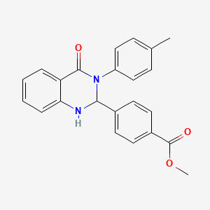 molecular formula C23H20N2O3 B3939676 methyl 4-[3-(4-methylphenyl)-4-oxo-1,2,3,4-tetrahydro-2-quinazolinyl]benzoate 