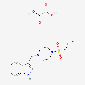 molecular formula C18H25N3O6S B3939685 3-{[4-(propylsulfonyl)-1-piperazinyl]methyl}-1H-indole oxalate 