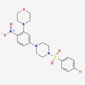 4-(5-{4-[(4-bromophenyl)sulfonyl]-1-piperazinyl}-2-nitrophenyl)morpholine