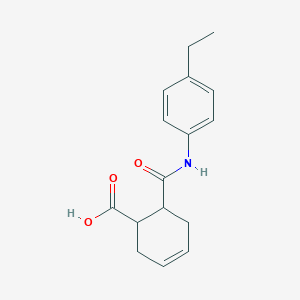 molecular formula C16H19NO3 B3939707 6-{[(4-ethylphenyl)amino]carbonyl}-3-cyclohexene-1-carboxylic acid 