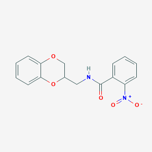 molecular formula C16H14N2O5 B3939715 N-(2,3-dihydro-1,4-benzodioxin-2-ylmethyl)-2-nitrobenzamide 