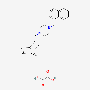 molecular formula C25H30N2O4 B3939718 1-(bicyclo[2.2.1]hept-5-en-2-ylmethyl)-4-(1-naphthylmethyl)piperazine oxalate 