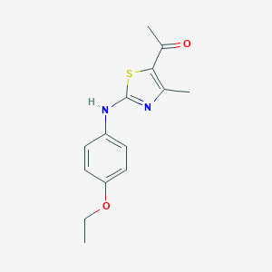 molecular formula C14H16N2O2S B393972 1-[2-(4-Ethoxyanilino)-4-methyl-1,3-thiazol-5-yl]ethanone CAS No. 71047-51-3