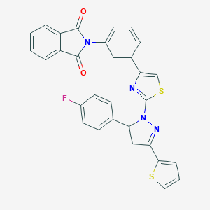 2-(3-{2-[5-(4-fluorophenyl)-3-(2-thienyl)-4,5-dihydro-1H-pyrazol-1-yl]-1,3-thiazol-4-yl}phenyl)-1H-isoindole-1,3(2H)-dione