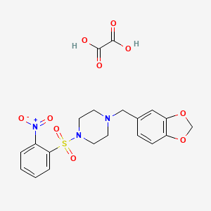 molecular formula C20H21N3O10S B3939734 1-(1,3-benzodioxol-5-ylmethyl)-4-[(2-nitrophenyl)sulfonyl]piperazine oxalate 