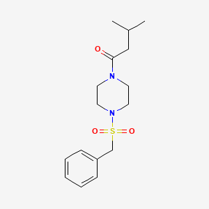 molecular formula C16H24N2O3S B3939738 1-(benzylsulfonyl)-4-(3-methylbutanoyl)piperazine 