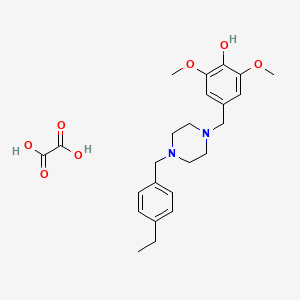molecular formula C24H32N2O7 B3939740 4-{[4-(4-ethylbenzyl)-1-piperazinyl]methyl}-2,6-dimethoxyphenol ethanedioate (salt) 