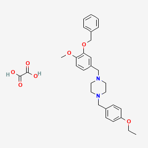 molecular formula C30H36N2O7 B3939745 1-[3-(benzyloxy)-4-methoxybenzyl]-4-(4-ethoxybenzyl)piperazine oxalate 
